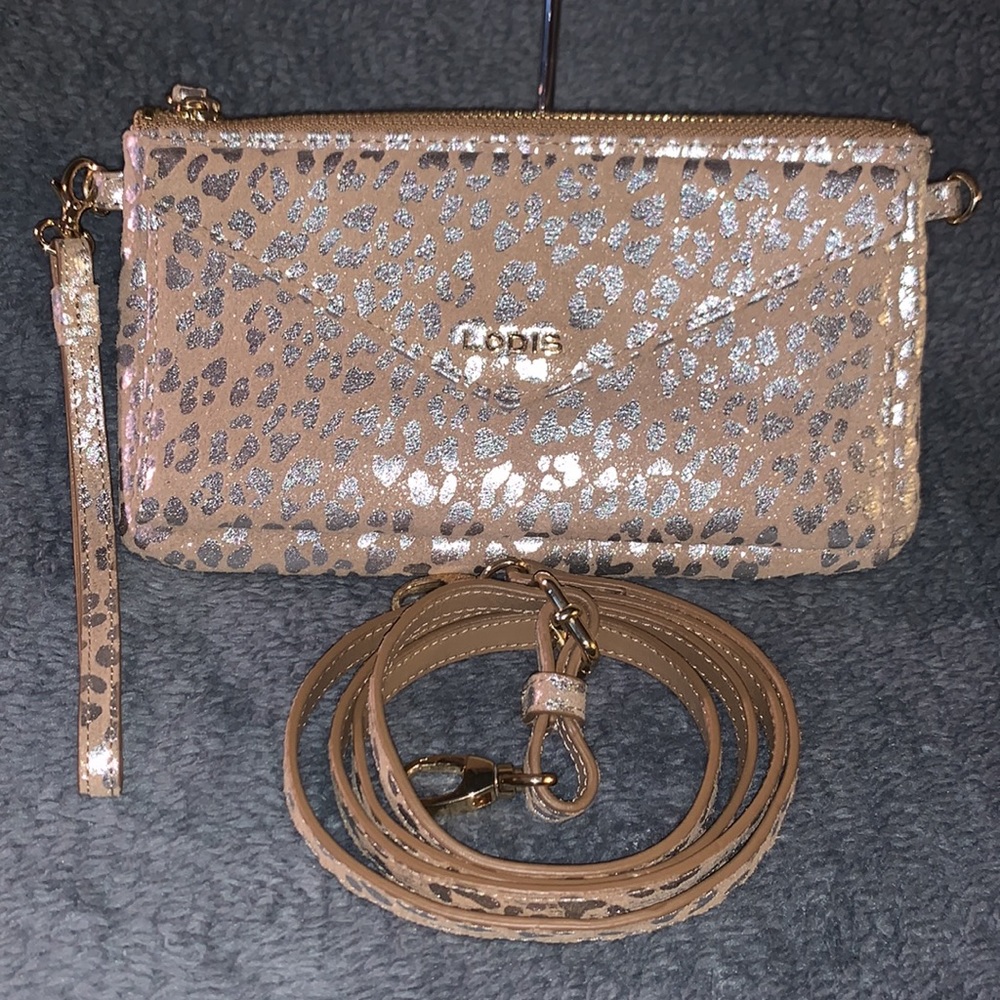 LODIS Silver Metallic Wristlet